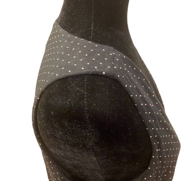 LOFT Black Polka Dot Sleeveless Wrap Dress Size L - Picture 7 of 11